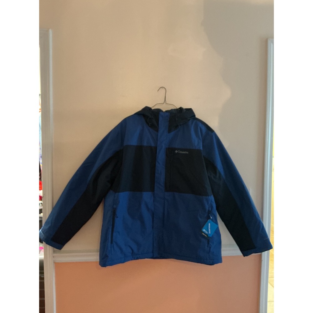 Columbia Tipton Peak III Mens 3X Insulated‎ Ski Snow Jacket Blue Black Omni Tech